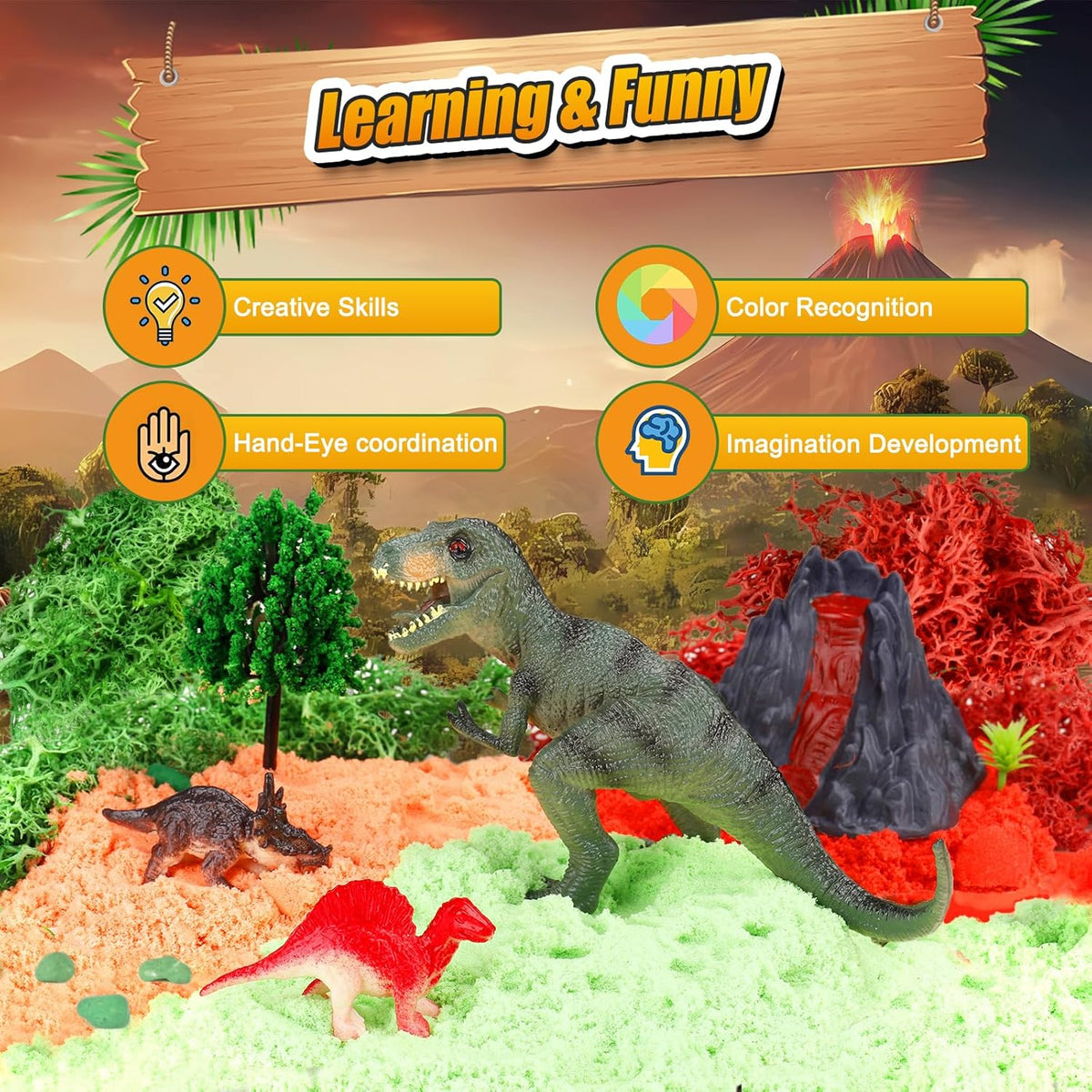 Dinosaur Activities Toys-Dinosaur Terrarium Craft Kits for Boys-Birthday Gifts for Kids Age 4 5 6 7