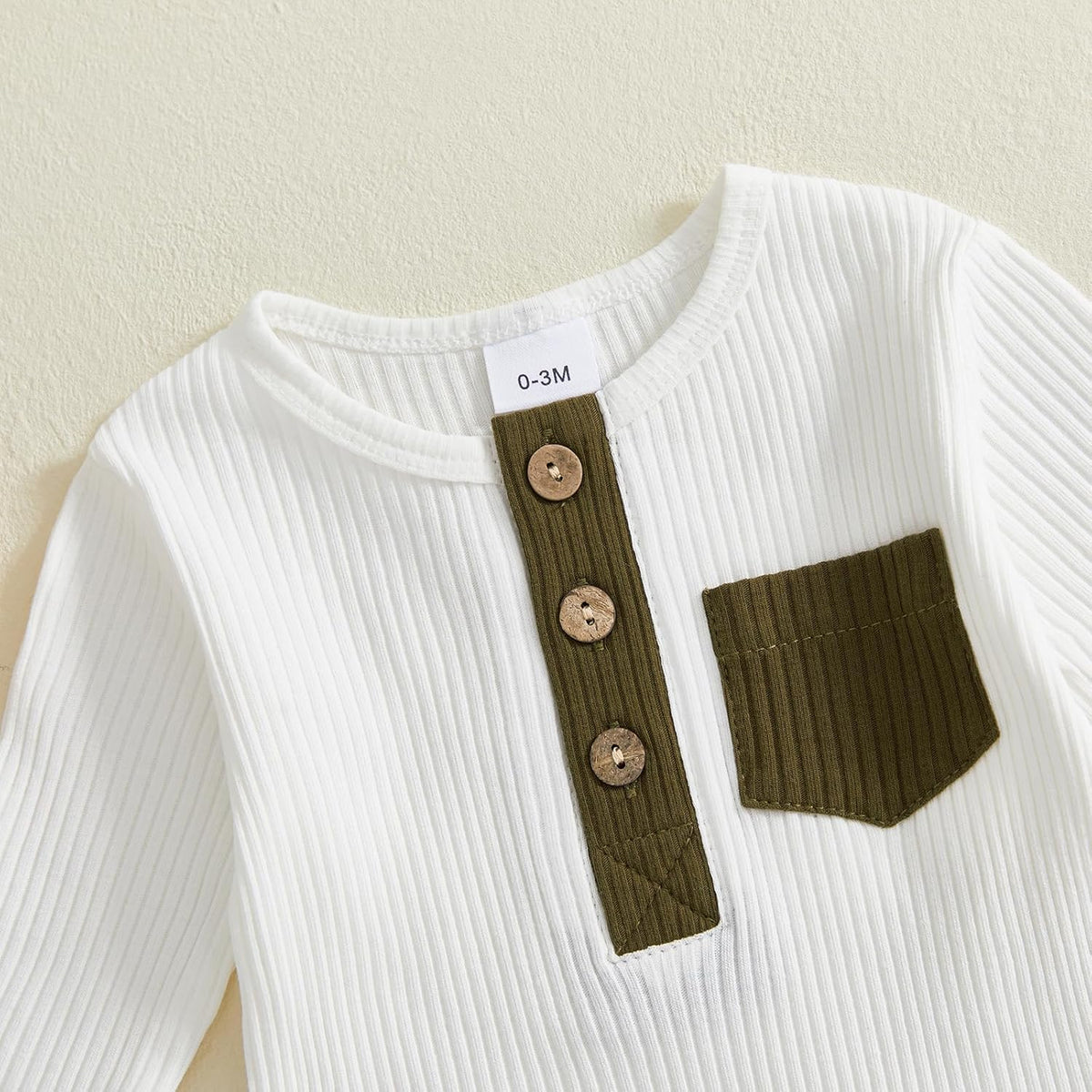 fhutpw Baby Boy Clothes 3 6 12 18 Months Ribbed Knitted Long Sleeve Romper and Pants Sets Newborn
