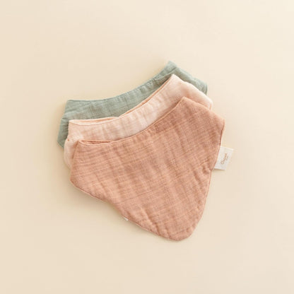 Crane Baby Soft Muslin Baby Bib Set, Adjustable and Absorbent Bandana Style Bibs for Boys and