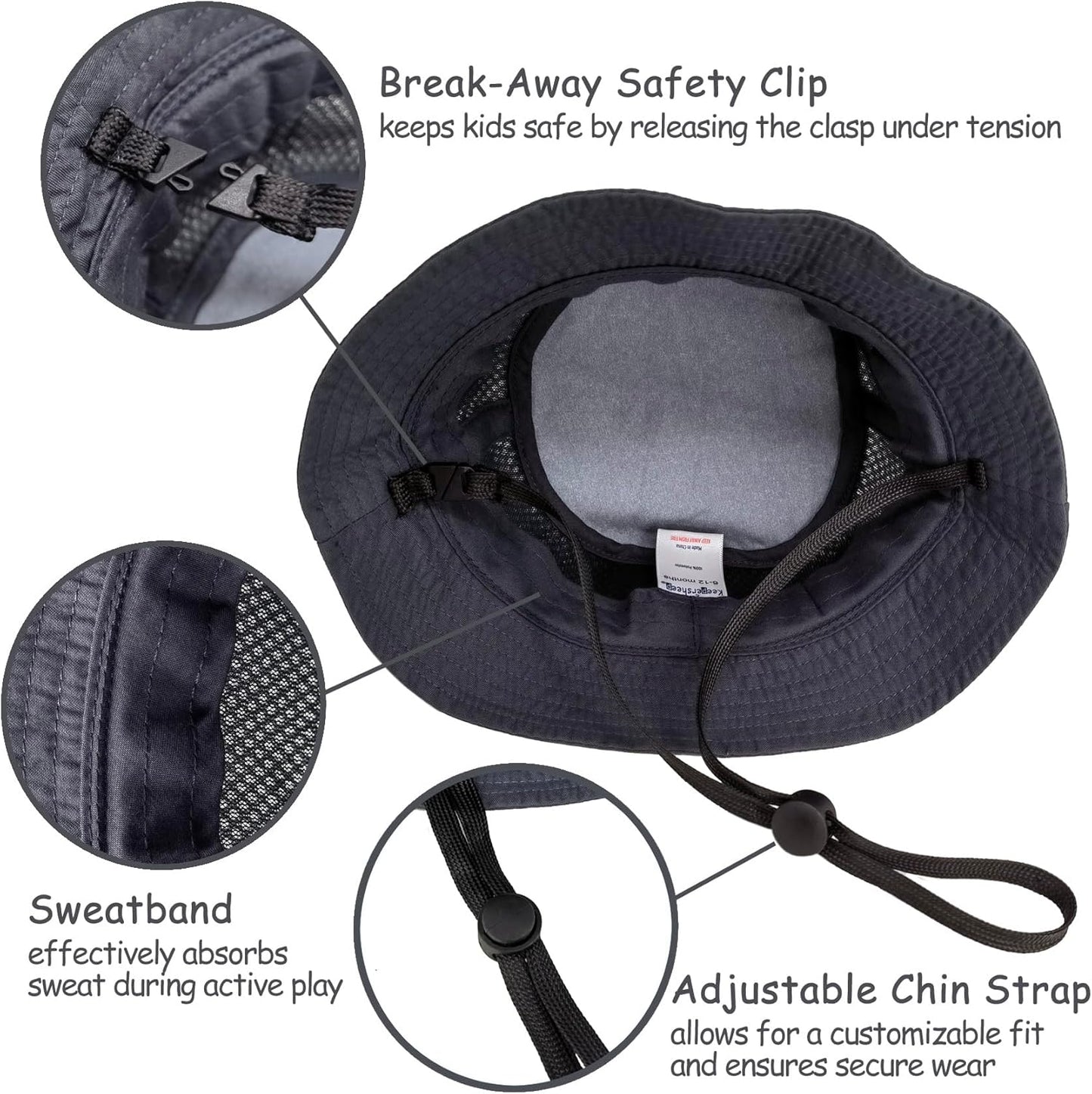 Keepersheep Baby Baseball Cap Infant Sun Hat, Cotton Knit with Soft Brim, Adjustable Soft Newborn