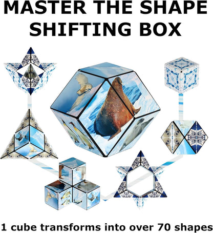 SHASHIBO Shape Shifting Box - Award-Winning, Patented Fidget Cube w/ 36 Rare Earth Magnets