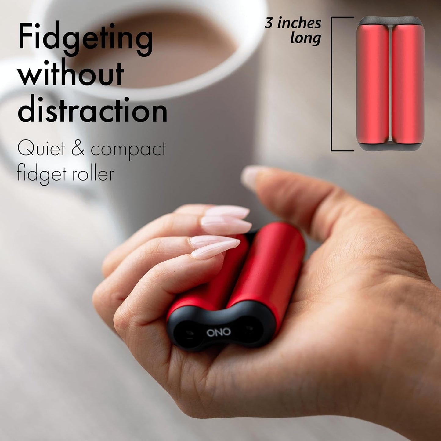 ONO Roller - Handheld Fidget Toy for Adults | Help Relieve Stress, Anxiety, Tension | Promotes