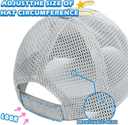 Duoyeree Toddler Baseball Cap Baby Cap Sun hat Print Dinosaur Pattern and Solid Color hat Kids boy