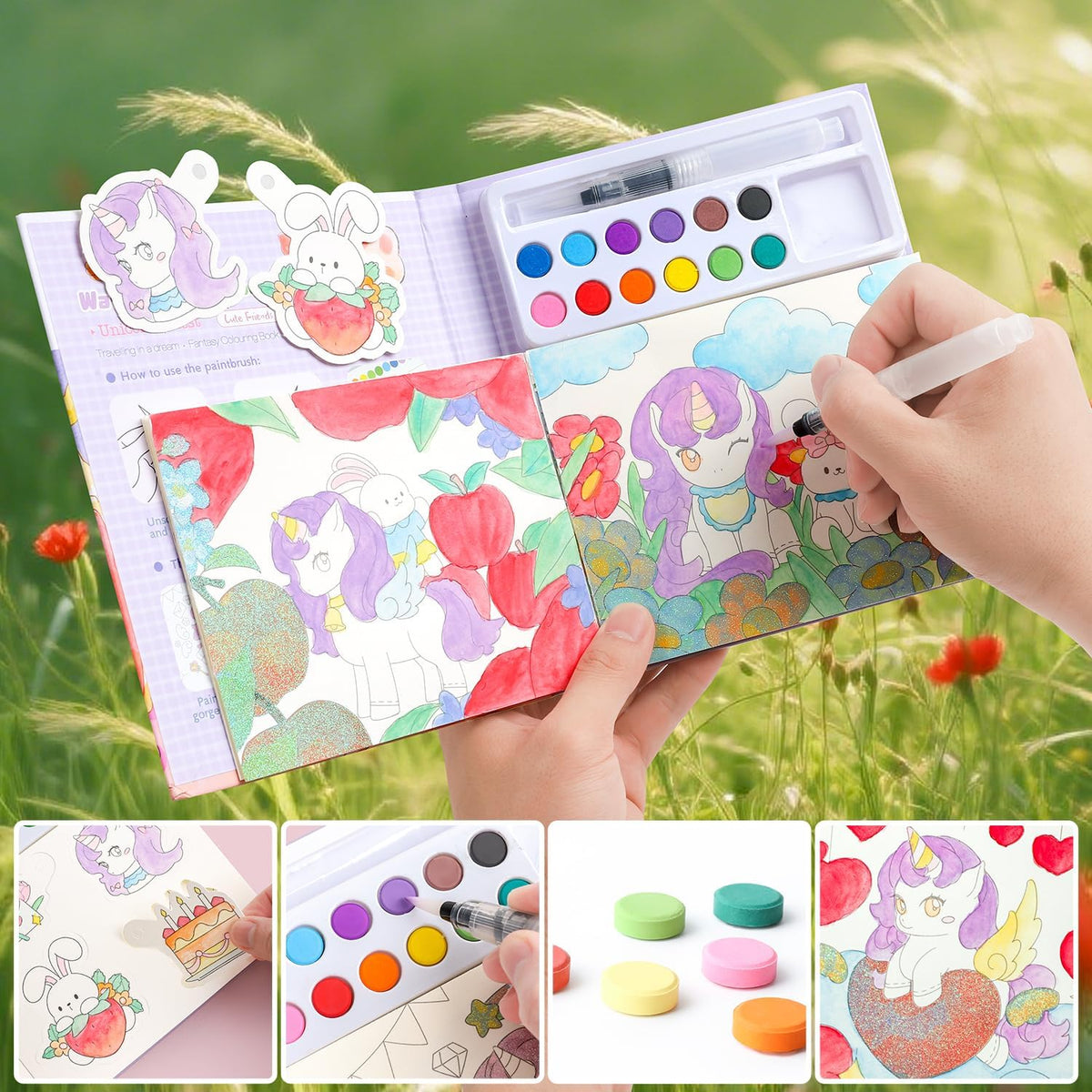gesboole Paint with Water Coloring Books for Kids Ages 3-5, 4-8 – Cute Coloring Book for Teens,Arts