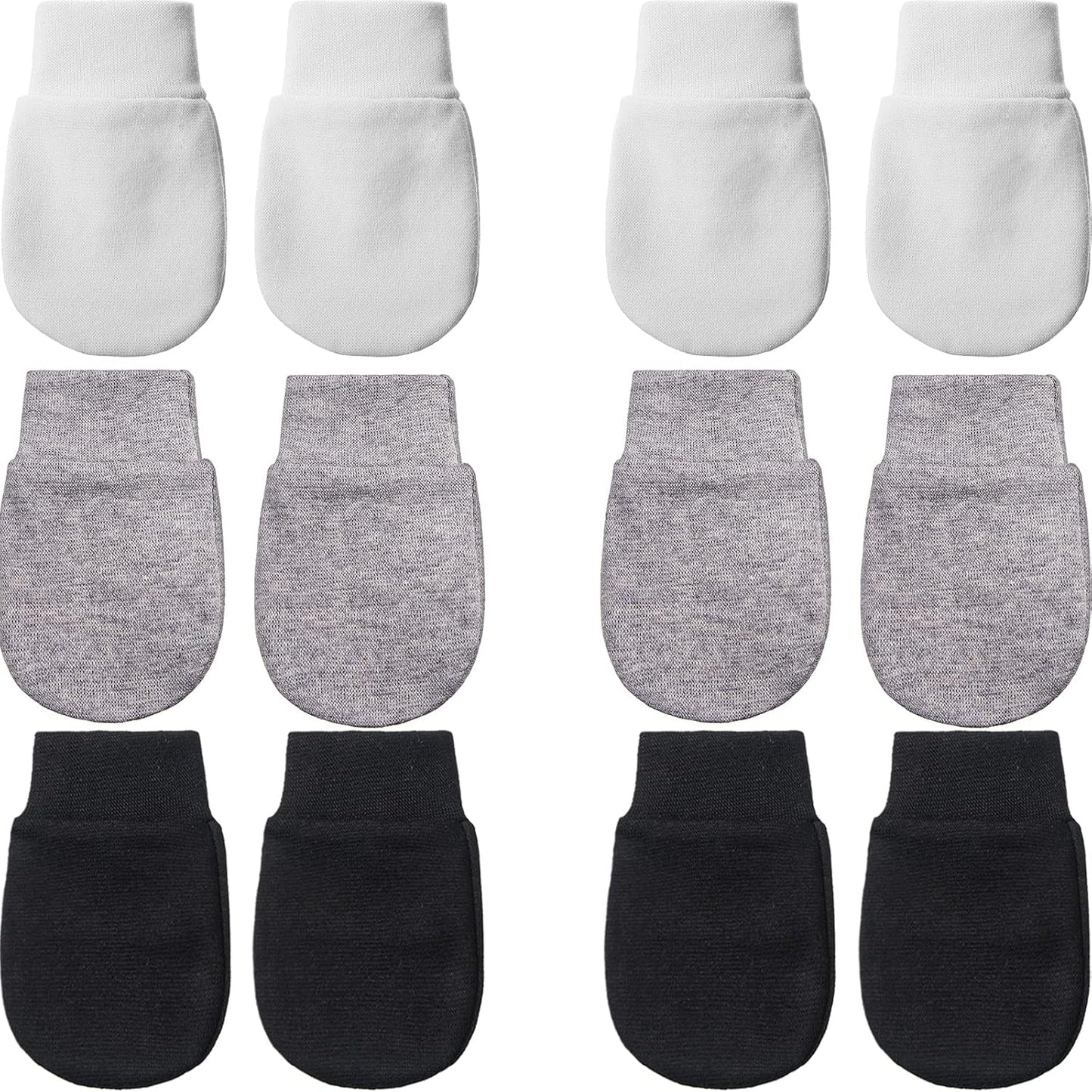 Geyoga 6 Pairs Newborn Baby Mittens No Scratch Gloves Infant Toddler Anti Scratch Essentials Unisex