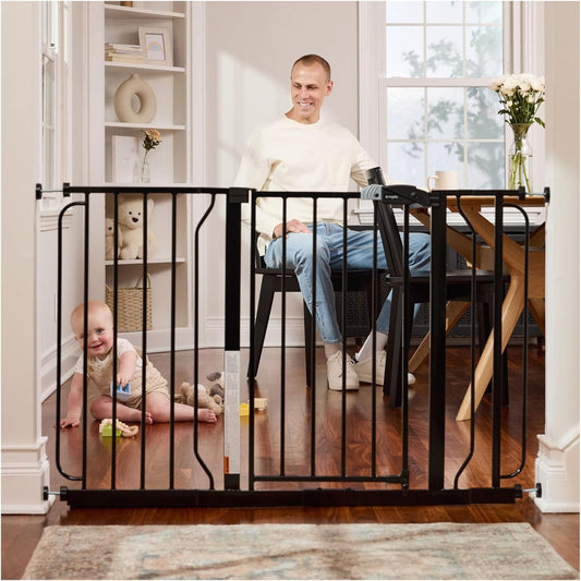 Regalo Easy Step 49-Inch Extra Wide Baby Gate, Includes 4-Inch and 12-Inch Extension Kit, 4 Pack of