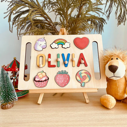 Newly Upgraded Personalized Name Puzzle for Kids, Custom Name Puzzle Personalized Baby Gifts 1st