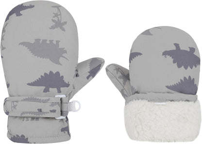 Toddler Gloves Kids Mittens Winter Warm Lined Fleece Gloves Waterproof Snow Baby Mitten for Boys