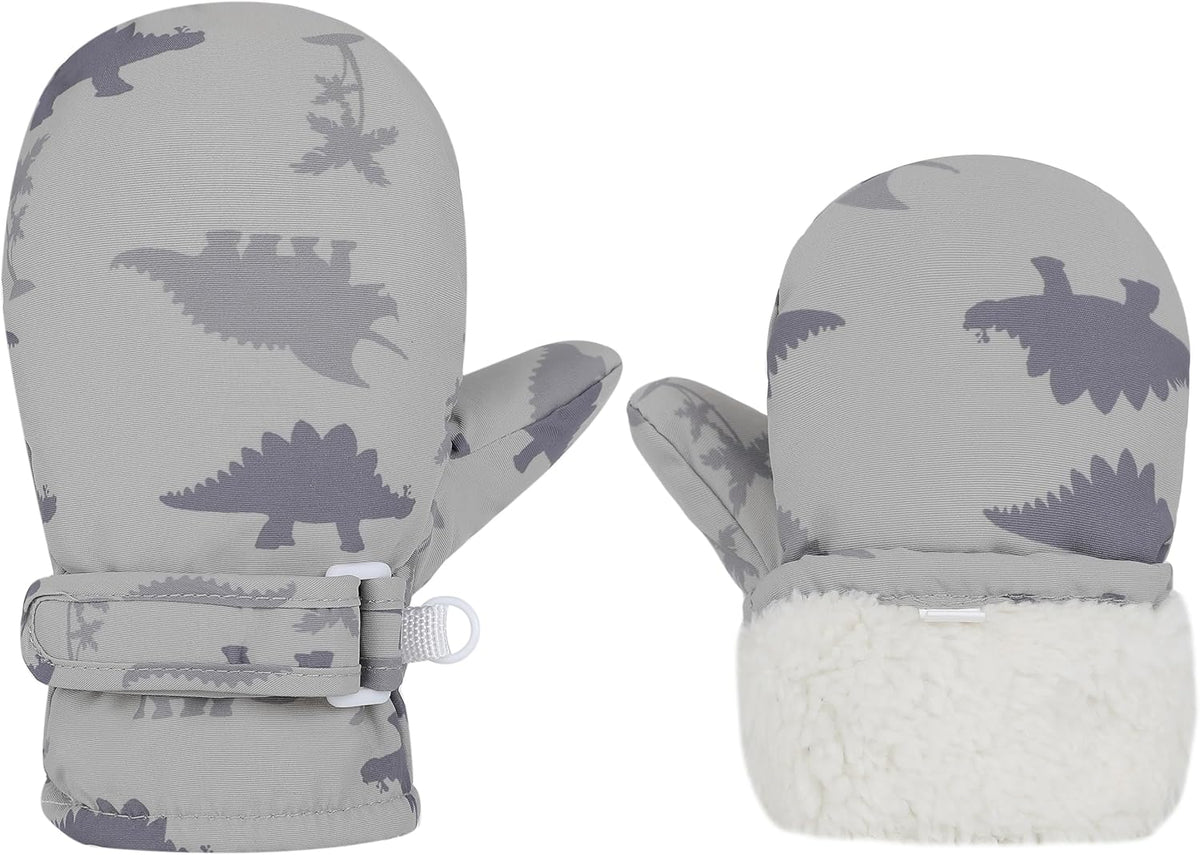 Toddler Gloves Kids Mittens Winter Warm Lined Fleece Gloves Waterproof Snow Baby Mitten for Boys