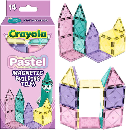 CreateOn Crayola Magnetic Tiles, Building Set for Kids, Magnetic Building Toys for Kids, STEM