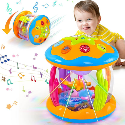 Baby Toys 6 to 12 Months - Musical Rotating Light Up Infant Toys, Early Learning Toys Baby Crawling