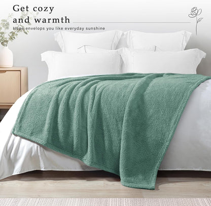 Exclusivo Mezcla Soft Fleece Throw Blanket for Couch, Super Soft Velvet Plush Bed Blanket, Fuzzy