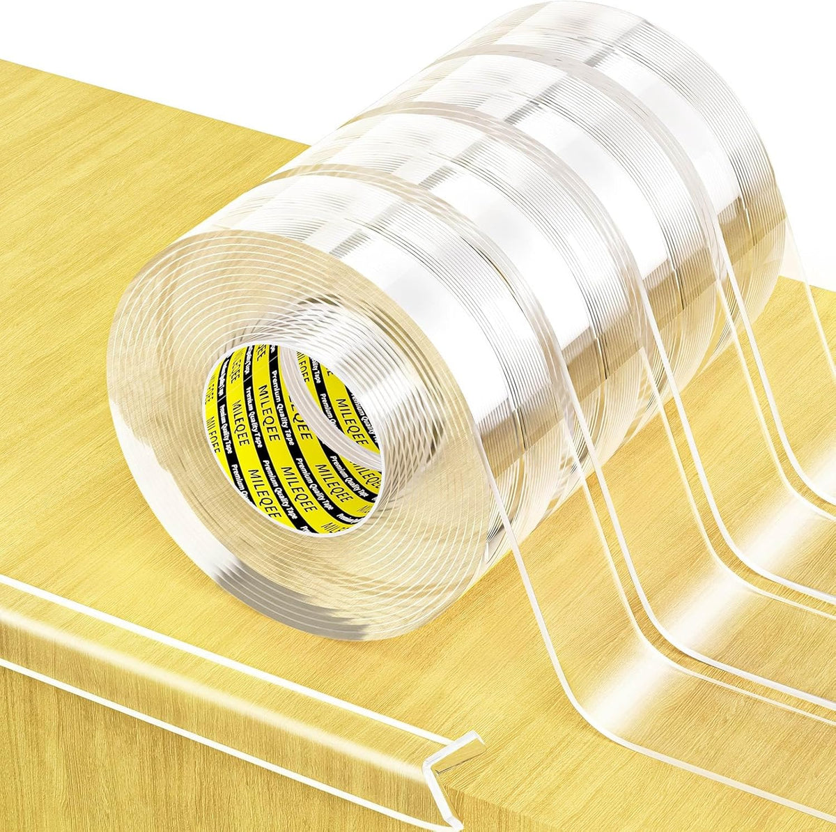 4Pack Clear Edge Protector Strip,1.18in x 16.4FT(65.6FT Total), Sharp Edge Wrap Cover Tape,Self