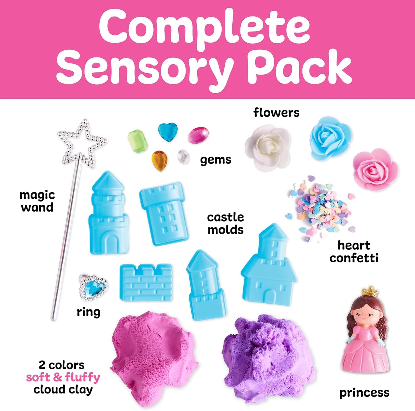Creativity for Kids Sensory Pack: Princess - Calm Down Corner and Sensory Bin Filler Supplies, Car