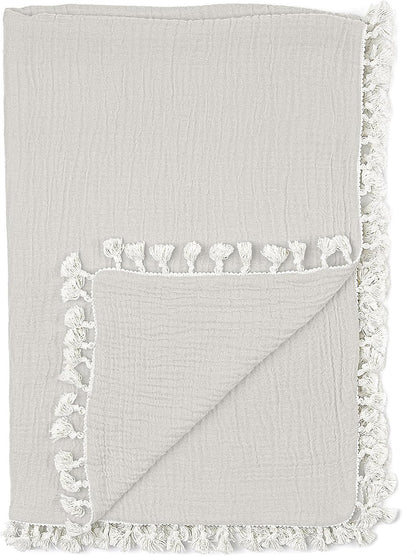 Crane Baby Muslin Swaddle Blanket, Soft Cotton Lightweight Nursery and Stroller Blanket for Baby