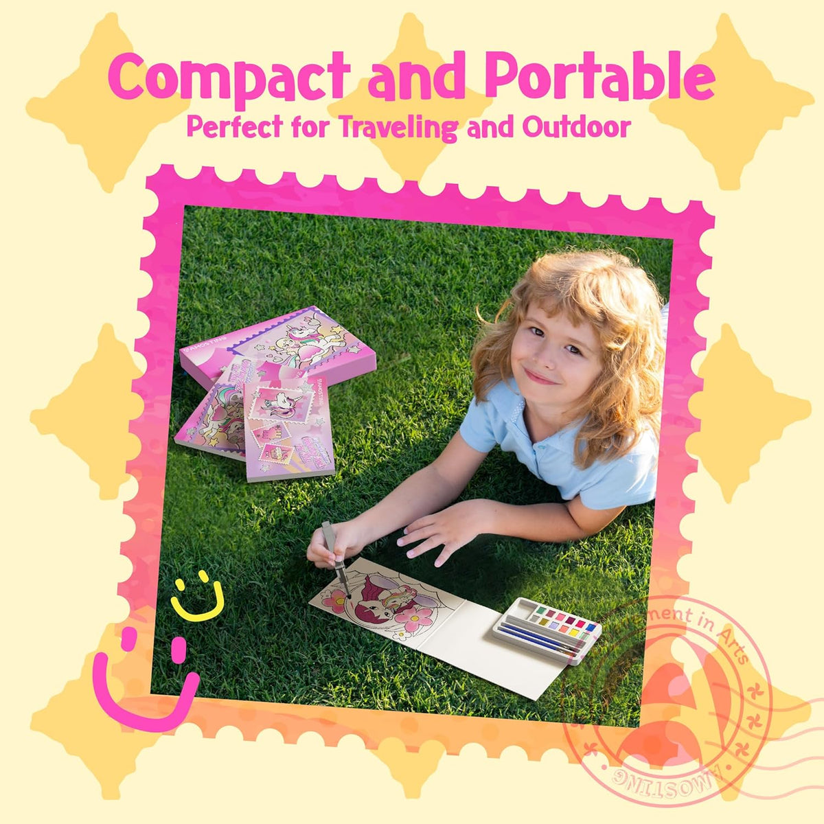 Paint with Water Unicorn Coloring Books for Toddlers,Water Color Paint Set for Teens, Arts and