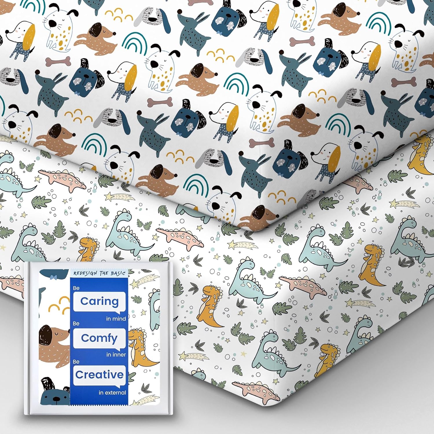 Baby Crib Sheets Boy Girl for Standard Crib Mattress - Ultra Soft Jersey Knit Neutral Crib Mattress