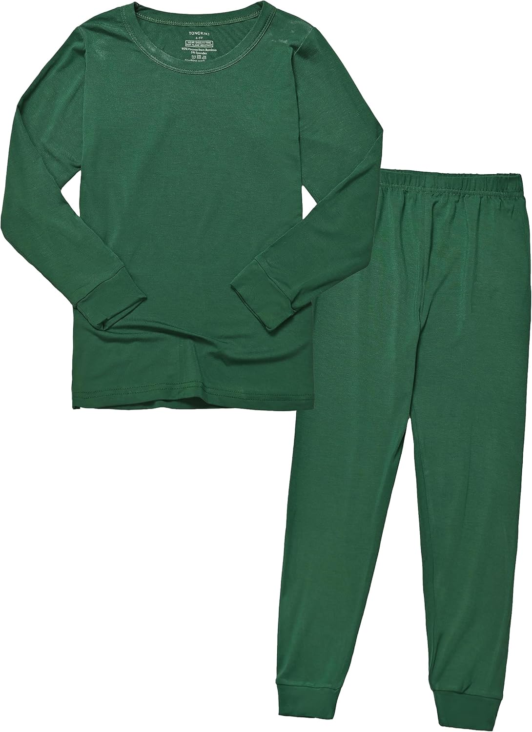BABY 2T-10Y Toddler Kids Girls Boys Soft Comfy Viscose 2pcs Set Long Sleeve Plain Shirts and Pants