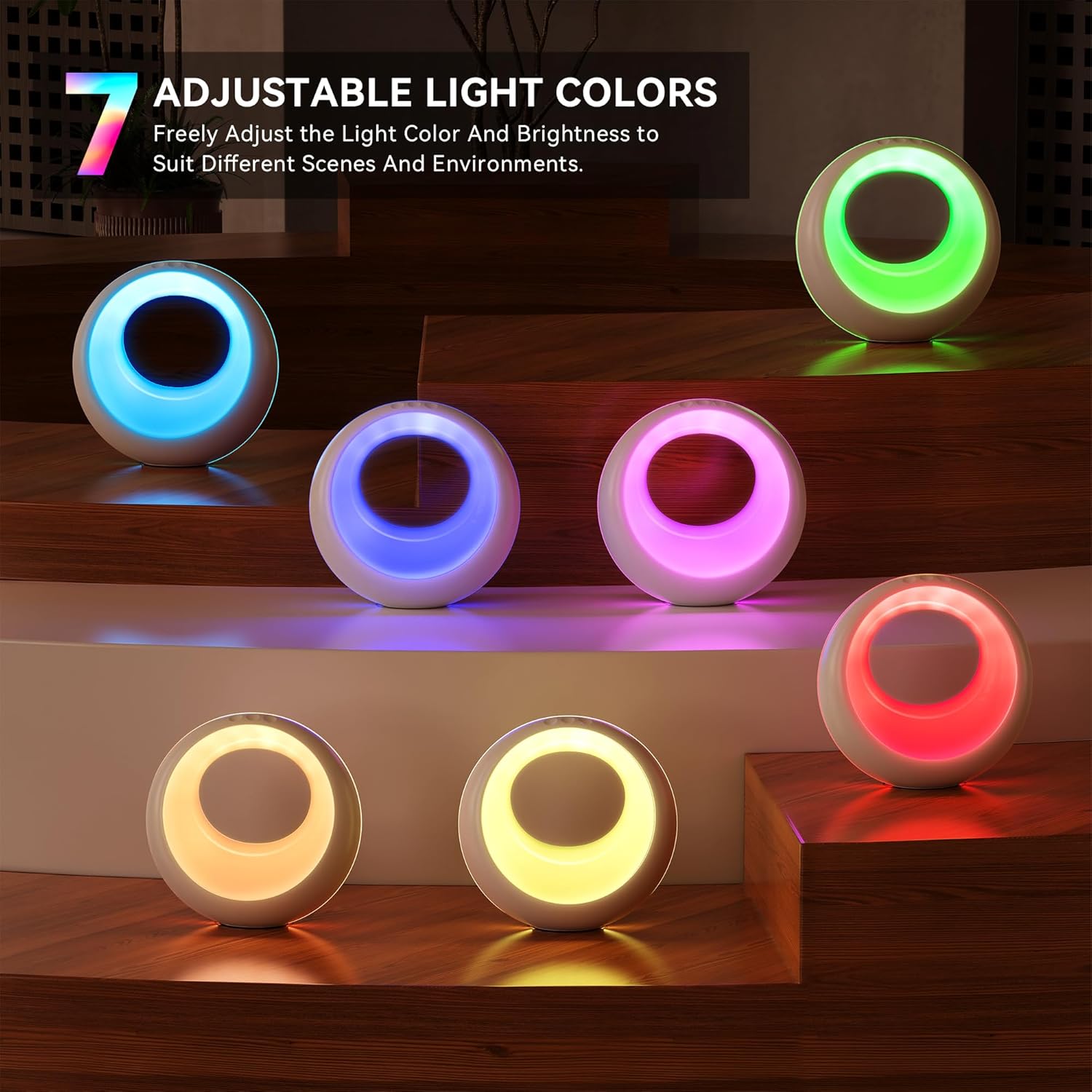 Nursery Night Light for Baby, Magic Moon Lamp for Kids and Adult 7 Lighting Colors & 9 RGB Modes