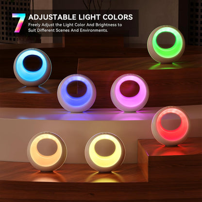 Nursery Night Light for Baby, Magic Moon Lamp for Kids and Adult 7 Lighting Colors & 9 RGB Modes