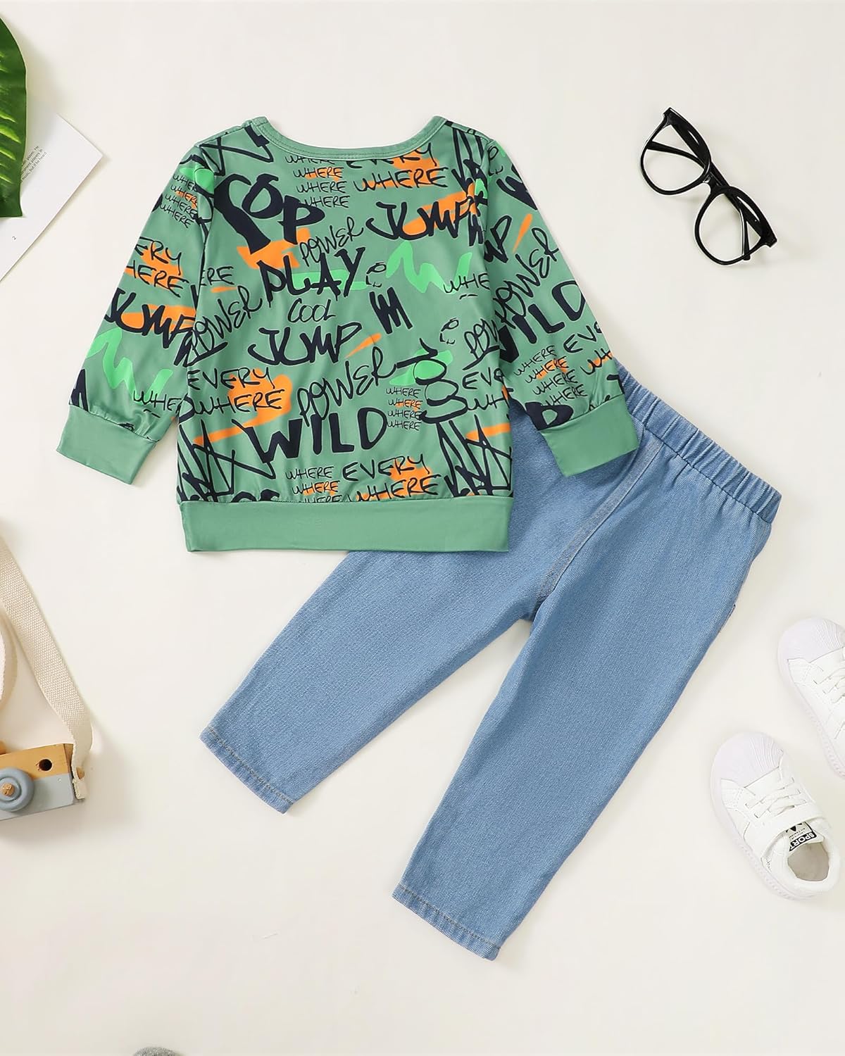 Toddler Baby Boy Outfits Fall Winter Clothes Color Block Long Sleeve Sweatshirt Tops + Jogger Pants