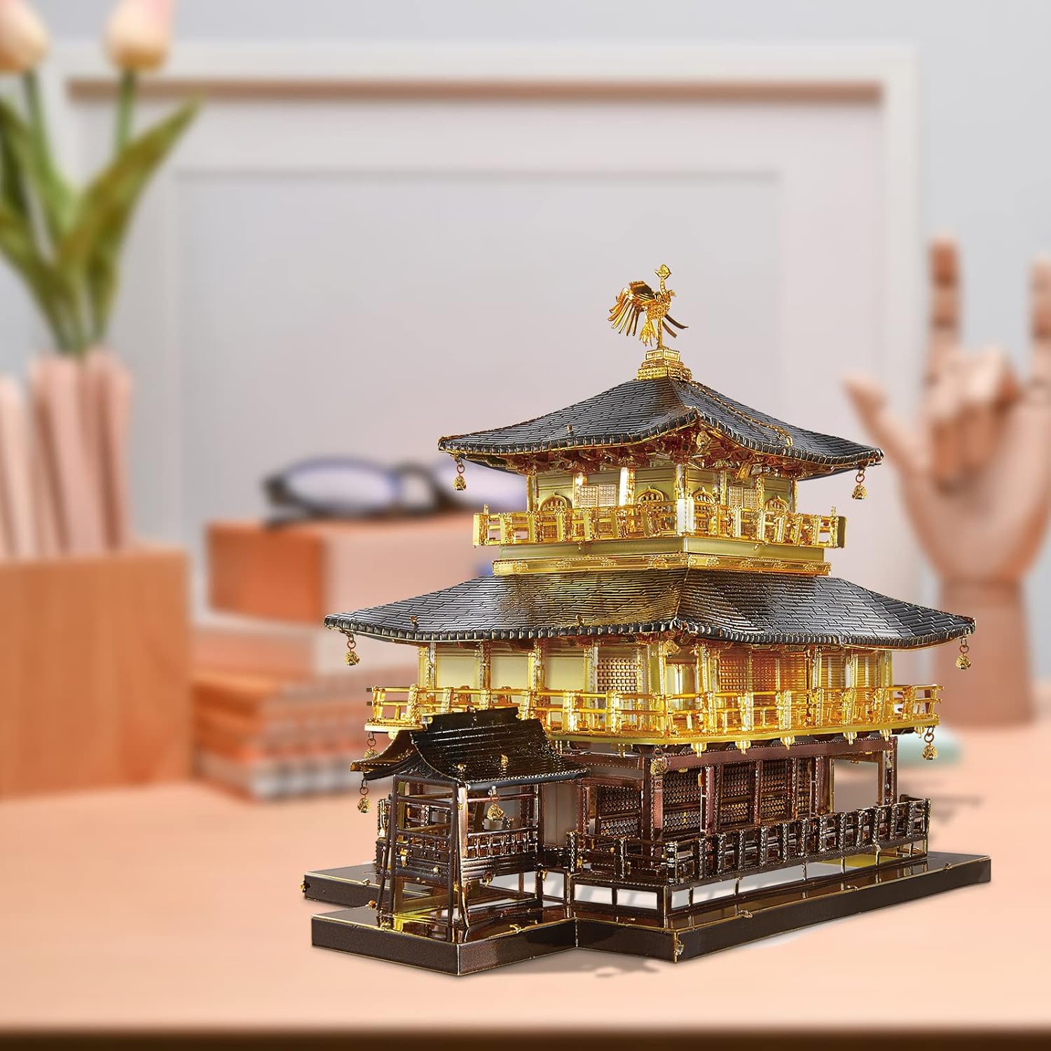 Piececool 3D Metal Model Kits for Adults, Kinkaku-ji Golden Pavilion Model Building Kits