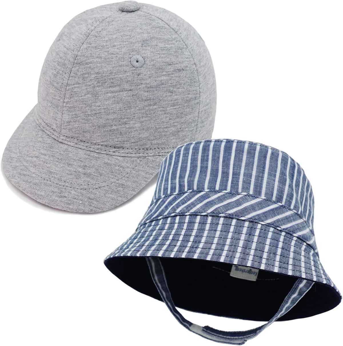 Keepersheep Baby Baseball Cap Infant Sun Hat, Cotton Knit with Soft Brim, Adjustable Soft Newborn