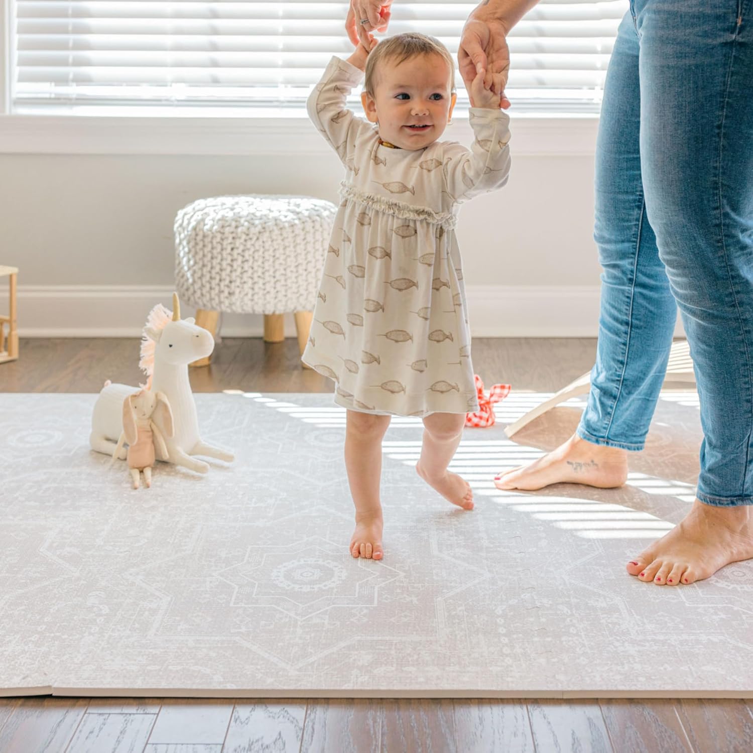Baby Play Mats for Floor - Layla (4x6ft) - Premium EVA Foam Play Mat for Babies & Toddlers