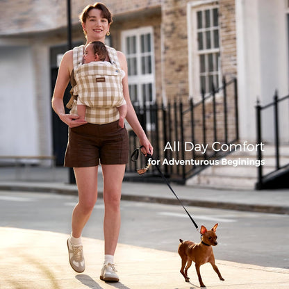 Momcozy Baby Carrier with Natural Cotton Linen, Built to Last, Ergonomic Design, Lightweight and