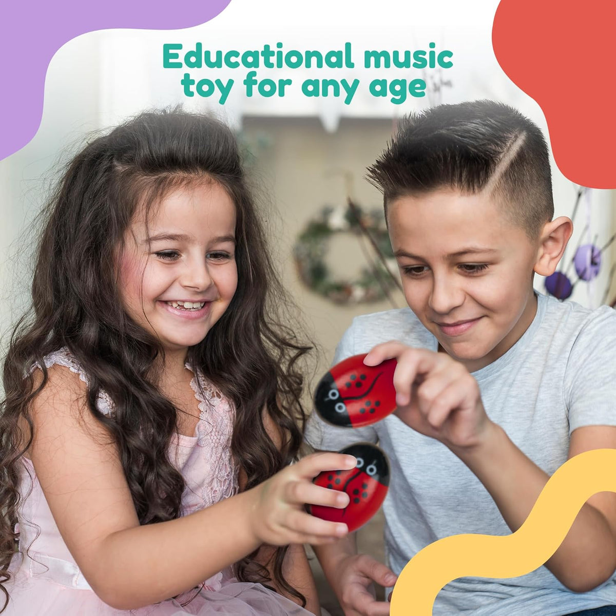 Stoie's Wooden Kids Musical Instruments for 1-5 Years Old, Baby Percussion Toys with Xylophone