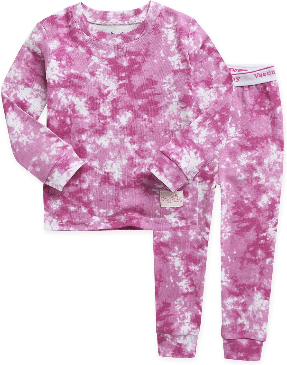 VAENAIT BABY 12M-12Y Toddler Kids Boys Girls 100% Cotton Marbling Tiedye Sung Fit Sleepwear Pajamas