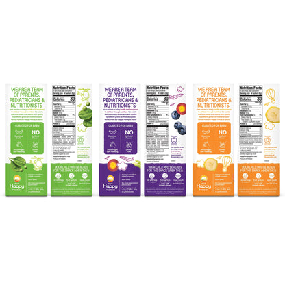 Happy Baby Organics Teether, 3 Flavor Variety Pack, 12 Count (Pack of 3)