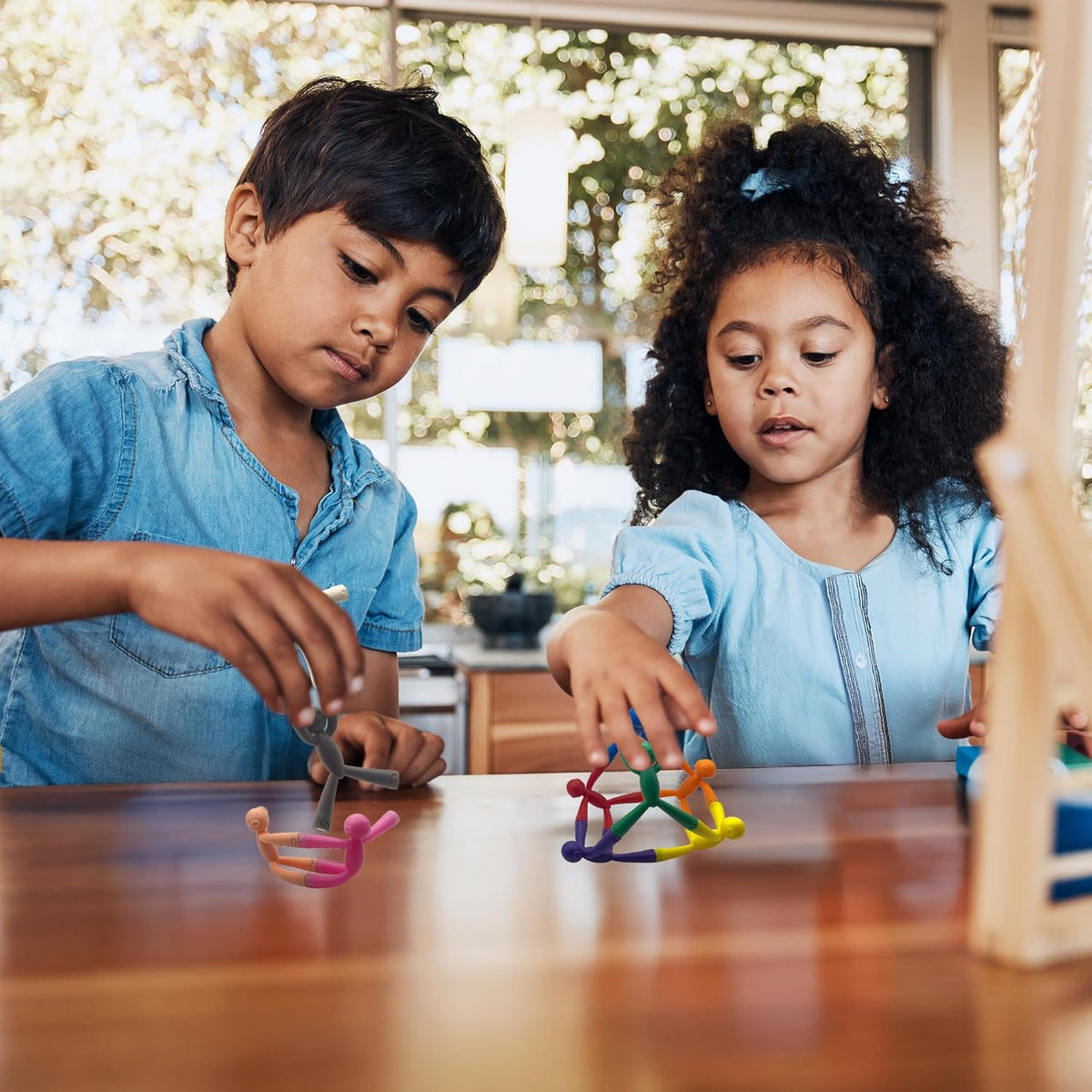 MAGMEN Enhanced Grip Magnetic Fidget Figures for Kids 3-8 & Toddlers | 10-Piece Solid Colors