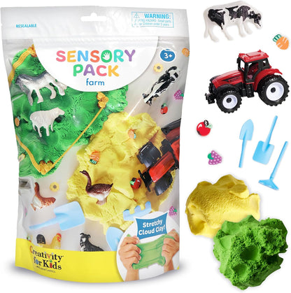 Creativity for Kids Sensory Pack: Farm, Sensory Toys for Toddlers 3-4+, Pretend Play Farm Animals