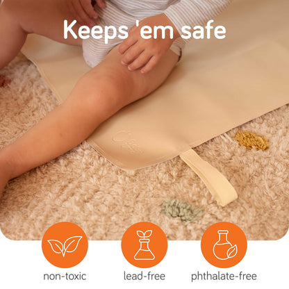 Baby Uma Vegan Leather Baby Changing Mat - Waterproof & Wipeable Changing Pad, XL for Growing