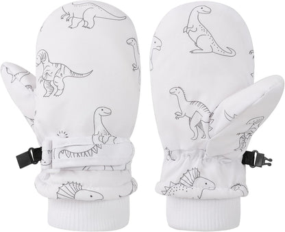 Toddler Gloves Kids Mittens Winter Warm Lined Fleece Gloves Waterproof Snow Baby Mitten for Boys