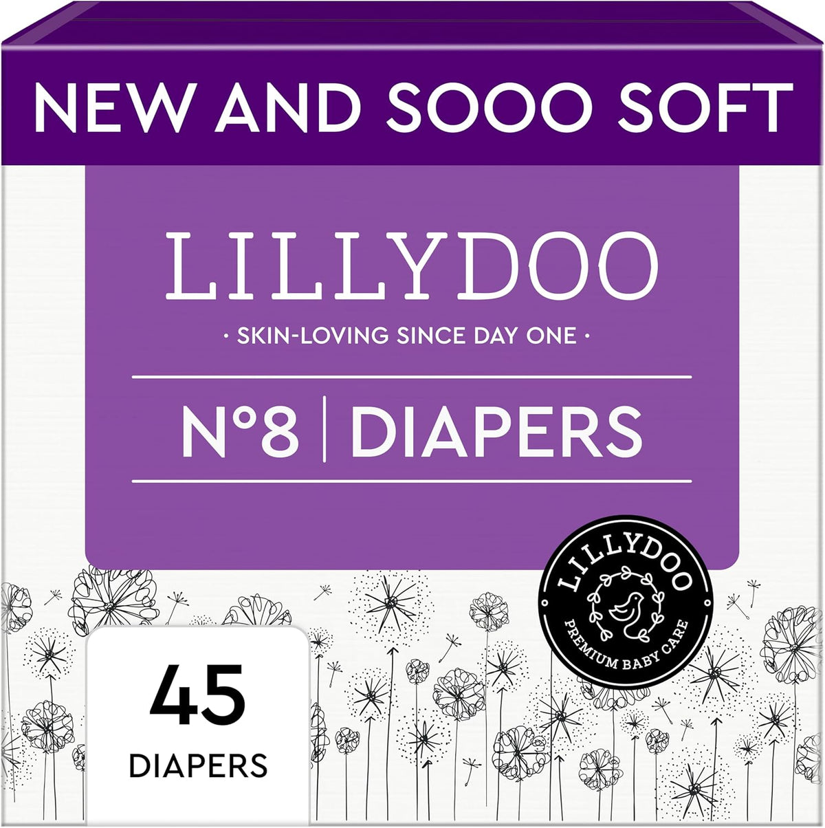 Baby Diapers - Size 8 (37+ lbs), Half-Monthly Supply (90 Count), Leak Protection, Skin-Friendly