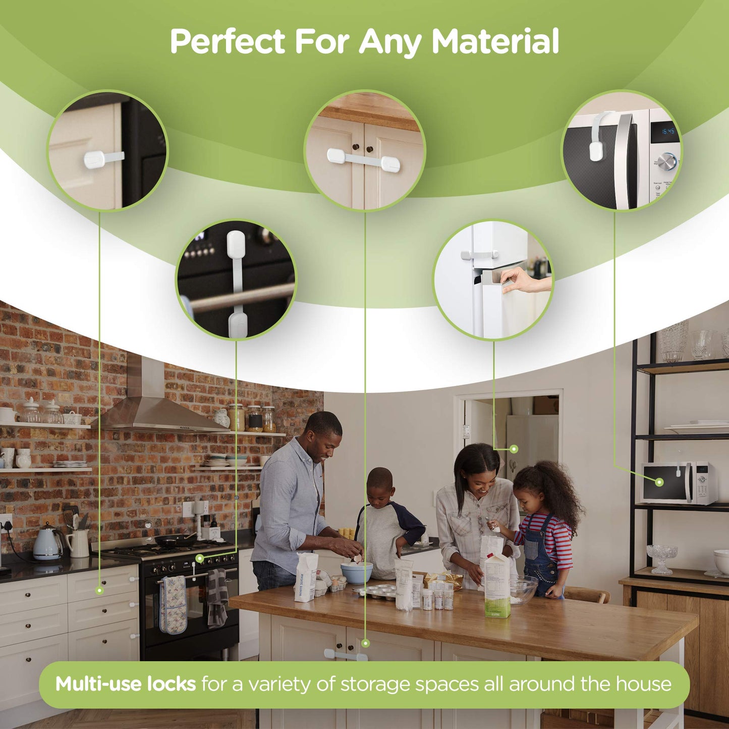 Baby Proofing Child Safety Locks (16 Pack) by Skyla Homes - The Safest, Quickest and Easiest 3M