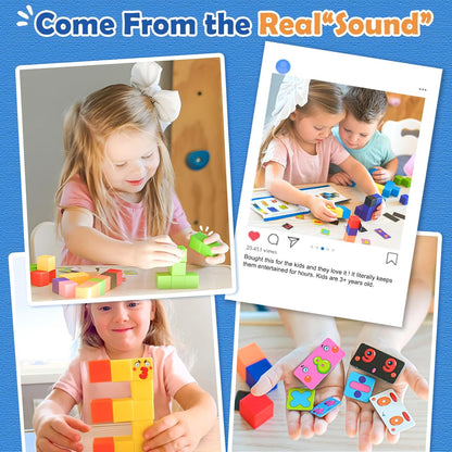 Magnetic Blocks World Building Blocks Edition, STEM Educational Montessori Sensory Learning