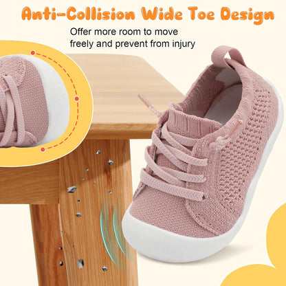 JIASUQI Baby Shoes for Toddler Boys Girls Sneakers Slip on Walking Shoes for Babies