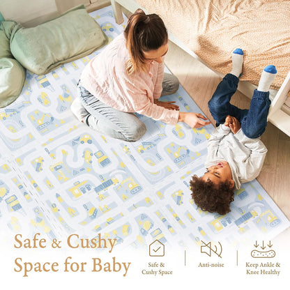 Premium Baby Foam Play Mats - Stylish Floor & Exercise Puzzle Mat for Toddlers and Kids- 6 Soft