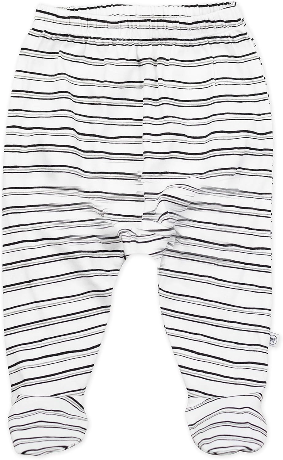 HonestBaby 3-pack Footed Pants Roomy Fit Pull on Bottoms 100% Organic Cotton for Infant Baby Boys