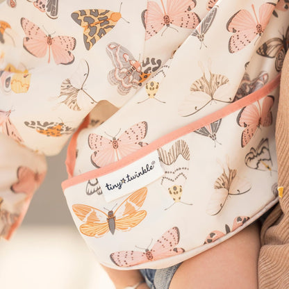 Tiny Twinkle Mess Proof Baby Bib,Waterproof Smock Baby Bib for Eating,Machine Washable Long Sleeve
