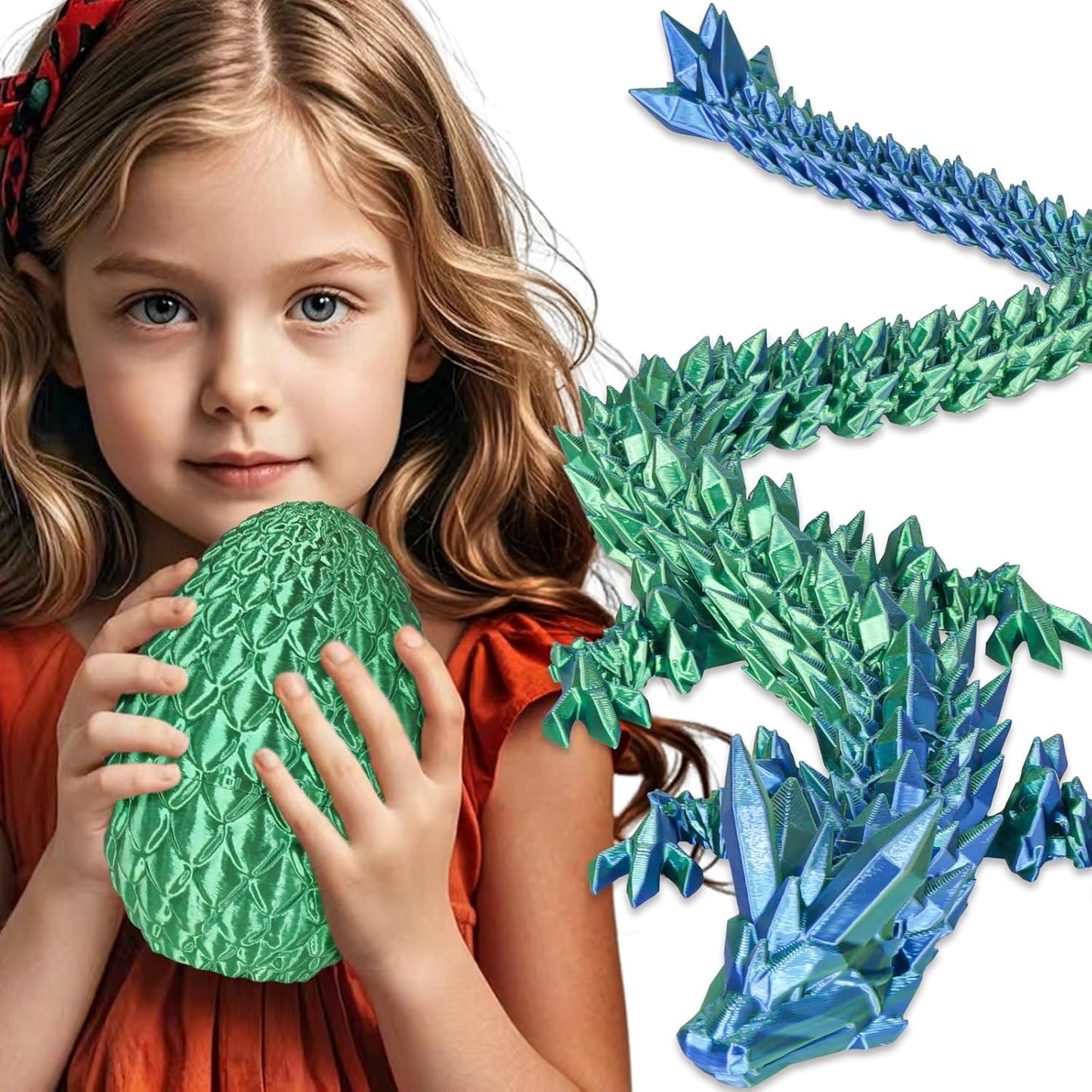 Large Dragon Eggs with Dragon Inside, 3D Printed Surprise Funny Gifts for Kids, Articulated Dragon