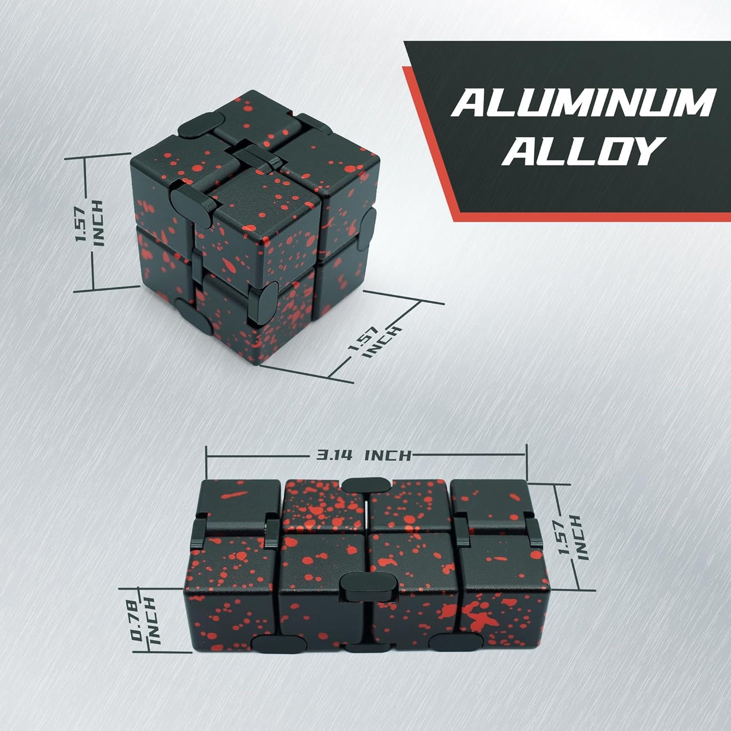 Infinity Cube Fidget Toy, Metal Anxiety Relief Toys Fidget Cube for Adults, ADHD Desk Toys for Kids