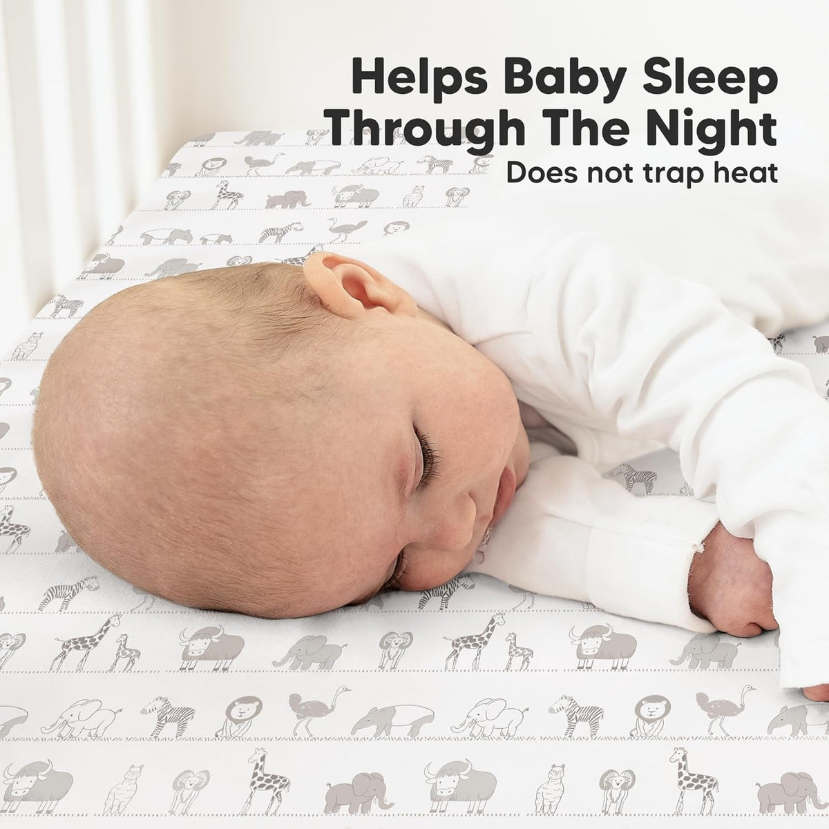 KeaBabies 2-Pack Organic Crib Sheets for Boys, Girls - 52x28 Fitted Crib Mattress Sheet Neutral
