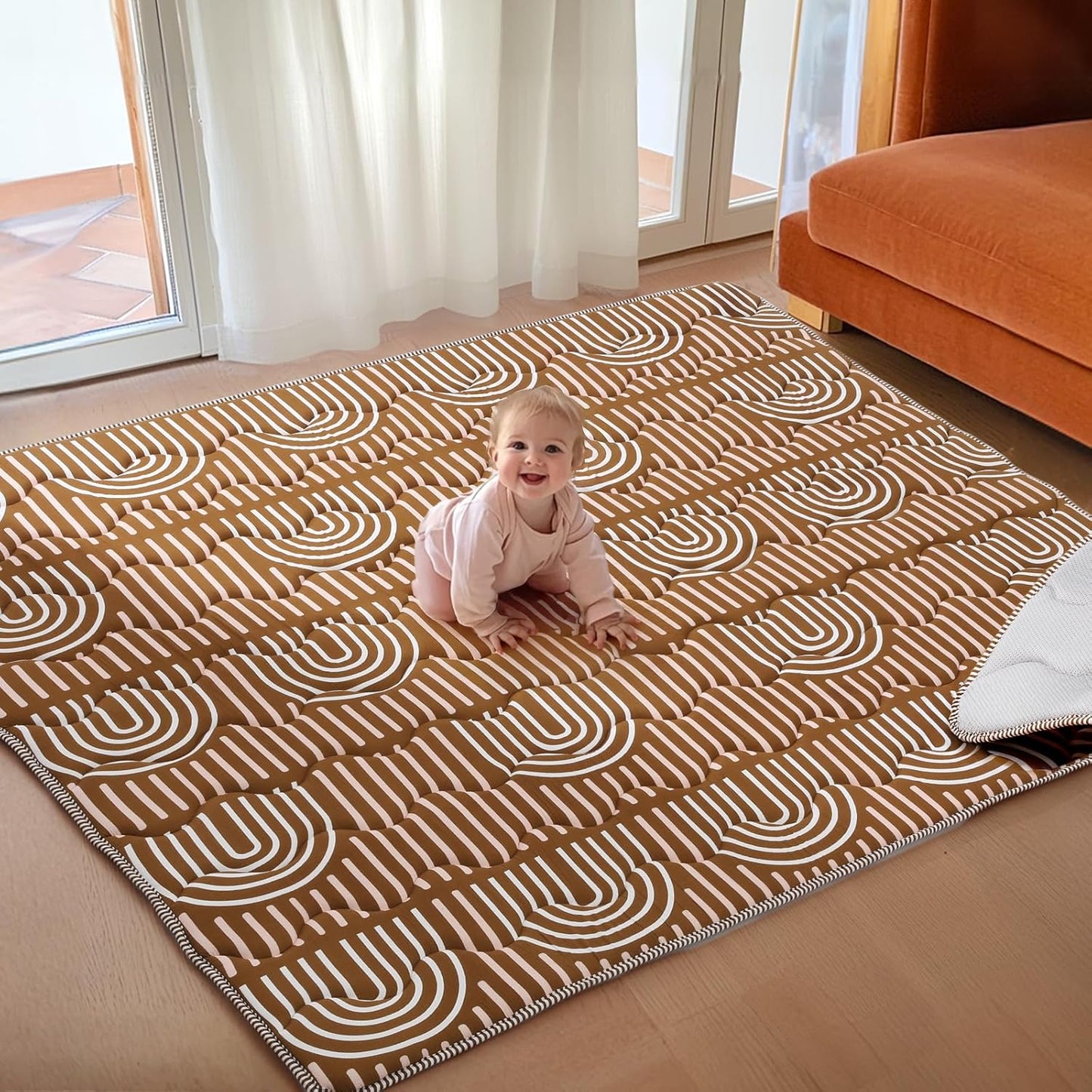 Soft Thicker Baby Mat for Floor 71"x59", Extra Large Baby Play Mat, Non-Slip Playpen Mat, Easy to