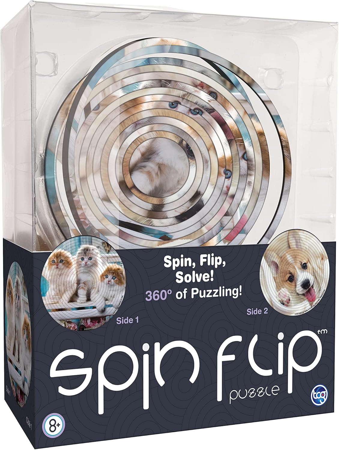 Spin Flip Puzzle - Puppies & Kittens - Spin it, Flip it, solve it! for Those who love brain