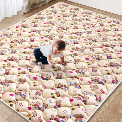Vibe Bear Baby Play Mat - 71" X 59",Premium Thicker Foam One-Piece Crawling Mat, Extra Large