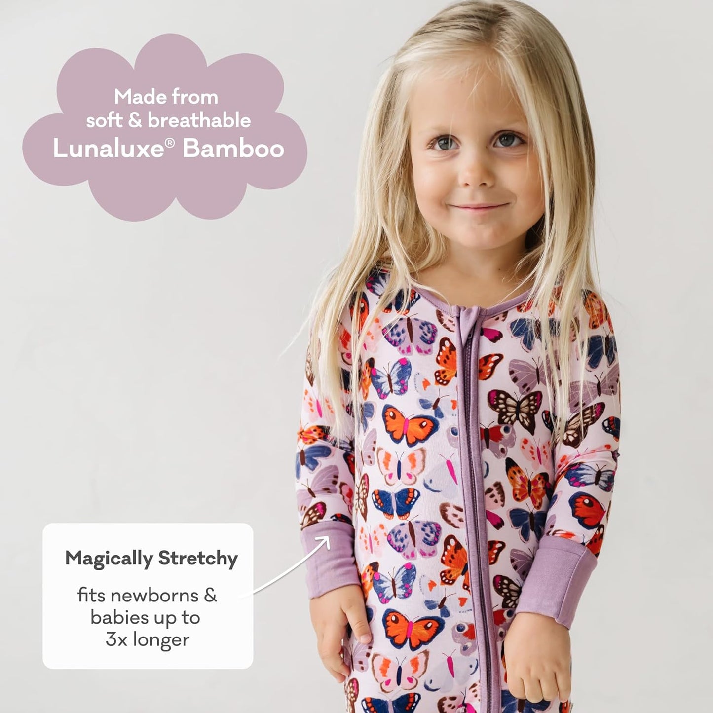 Little Sleepies Pajamas for Baby Boys & Girls, Viscose from Bamboo Baby Pajamas, Preemie & Newborn